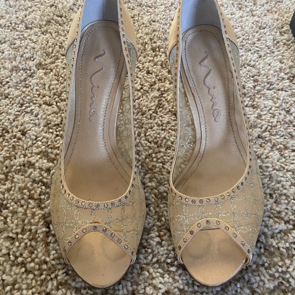 Gold shoes